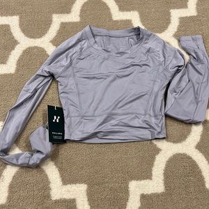 a small long sleeve workout top